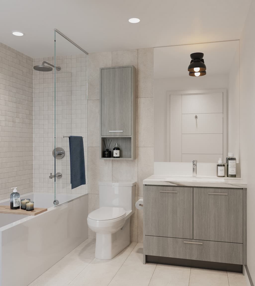 Suite Bathroom — Glass Enclosures & Soaker Tubs